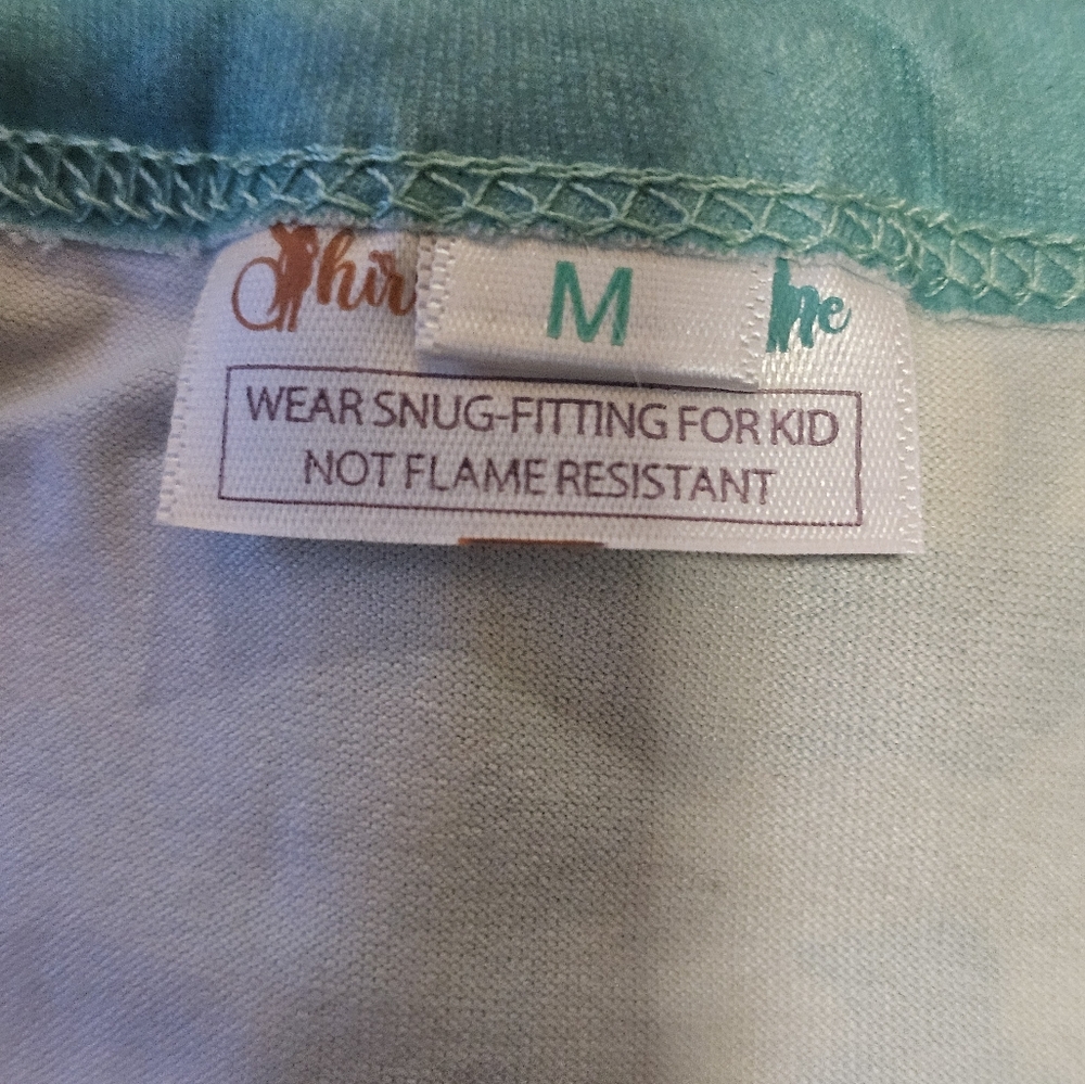 Aqua and Cream Leopard Print Pajama Set - Picture 6 of 9
